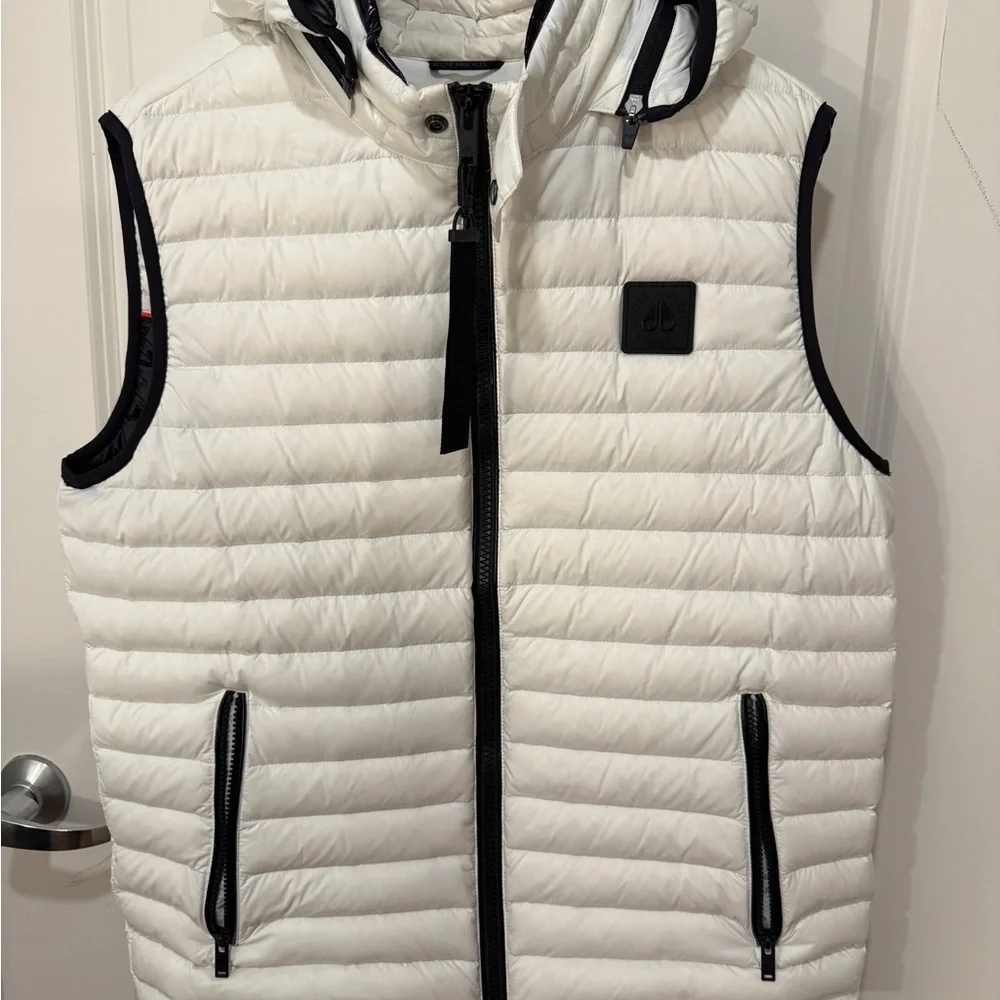 Moose Knuckles White Puffer Vest
